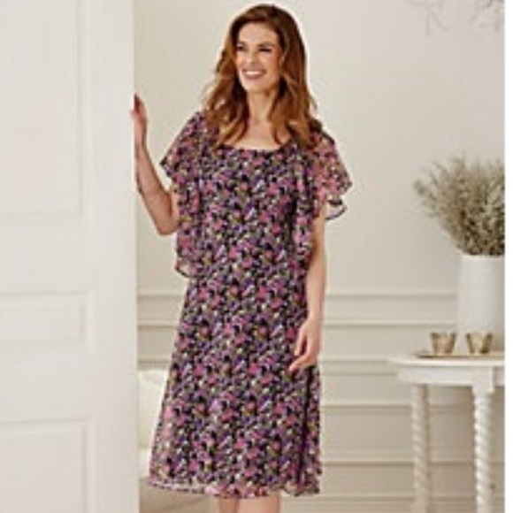Tiana B. Dresses & Skirts - Tiana B. Chiffon Dress + Jacket